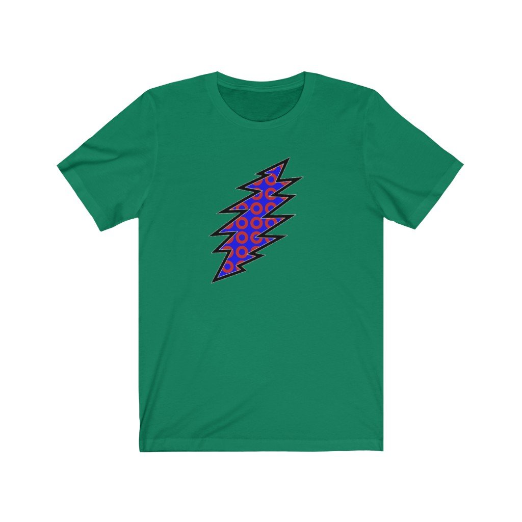 LIGHTNING BOLT WITH DONUTS-Printify-Cotton,Crew neck,DEAD THREADS,DTG,GRATEFUL DEAD,LIGHTNING BOLT,Men's Clothing,PHISH,PHISH PHASHIONS,Regular fit,T-shirts,Unisex,Women's Clothing