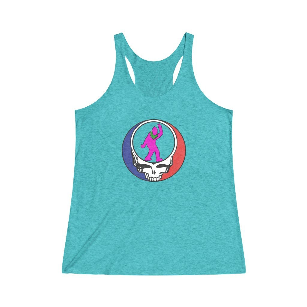 Peace Squatch Blank-Women's Tri-Blend Racerback Tank-Printify-dead threads,DTG,Slim fit,Tank Tops,Women's Clothing