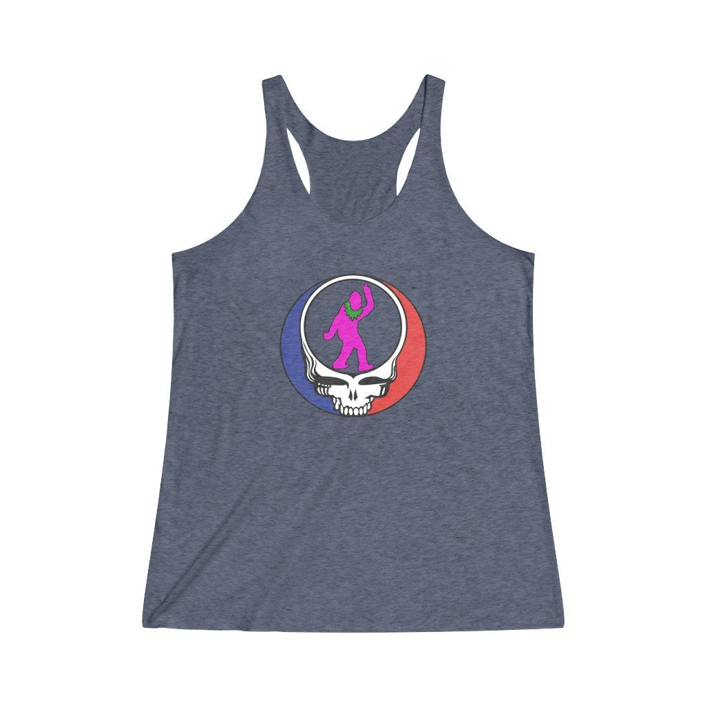 Peace Squatch Blank-Women's Tri-Blend Racerback Tank-Printify-dead threads,DTG,Slim fit,Tank Tops,Women's Clothing