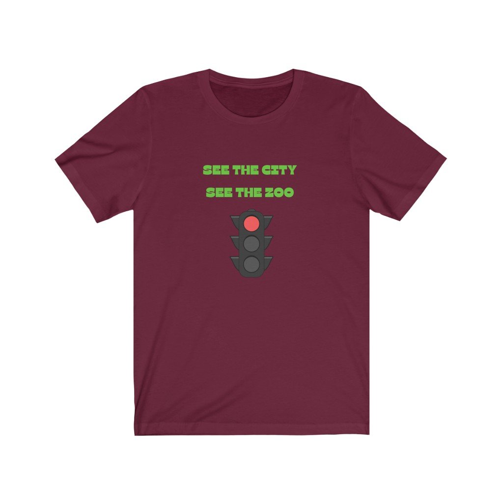 SEE THE CITY, SEE THE ZOO - TRAFFIC LIGHT WON'T LET ME THROUGH-Printify-Cotton,Crew neck,DTG,Men's Clothing,PHISH,PHISH PHASHIONS,Regular fit,T-shirts,Unisex,Women's Clothing