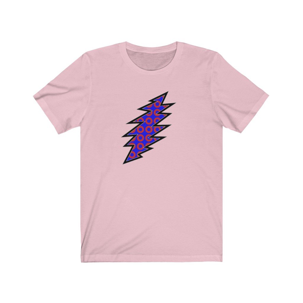LIGHTNING BOLT WITH DONUTS-Printify-Cotton,Crew neck,DEAD THREADS,DTG,GRATEFUL DEAD,LIGHTNING BOLT,Men's Clothing,PHISH,PHISH PHASHIONS,Regular fit,T-shirts,Unisex,Women's Clothing