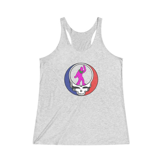 Peace Squatch Blank-Women's Tri-Blend Racerback Tank-Printify-dead threads,DTG,Slim fit,Tank Tops,Women's Clothing