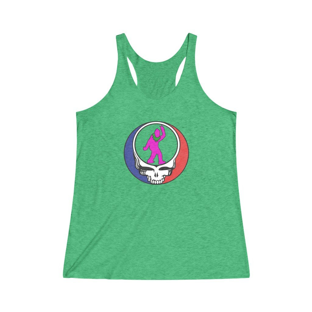 Peace Squatch Blank-Women's Tri-Blend Racerback Tank-Printify-dead threads,DTG,Slim fit,Tank Tops,Women's Clothing