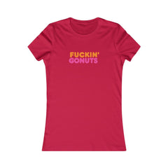 F*!kin Gonuts - Women's-Printify-Cotton,Crew neck,Dead Threads,DTG,Phish Phashions,Slim fit,T-shirts,Twisted,Women's Clothing