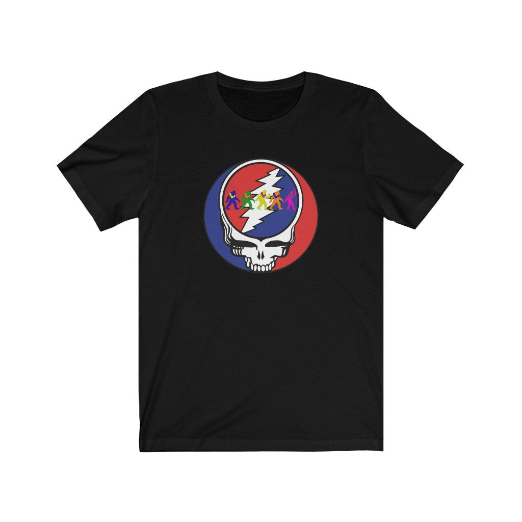 DANCING SQUATCHES-Printify-BIG FOOOT,BOB WEIR,BOBBY,Cotton,Crew neck,DEAD,DEAD & CO.,DEAD THREADS,DTG,GRATEFUL DEAD,JERRY,JERRY GARCIA,Men's Clothing,Regular fit,SQUATCH,T-shirts,Unisex,Women's Clothing