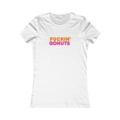 F*!kin Gonuts - Women's-Printify-Cotton,Crew neck,Dead Threads,DTG,Phish Phashions,Slim fit,T-shirts,Twisted,Women's Clothing