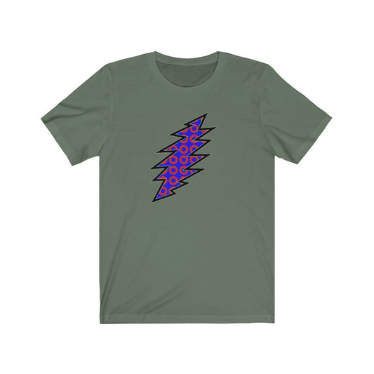 LIGHTNING BOLT WITH DONUTS-Printify-Cotton,Crew neck,DEAD THREADS,DTG,GRATEFUL DEAD,LIGHTNING BOLT,Men's Clothing,PHISH,PHISH PHASHIONS,Regular fit,T-shirts,Unisex,Women's Clothing