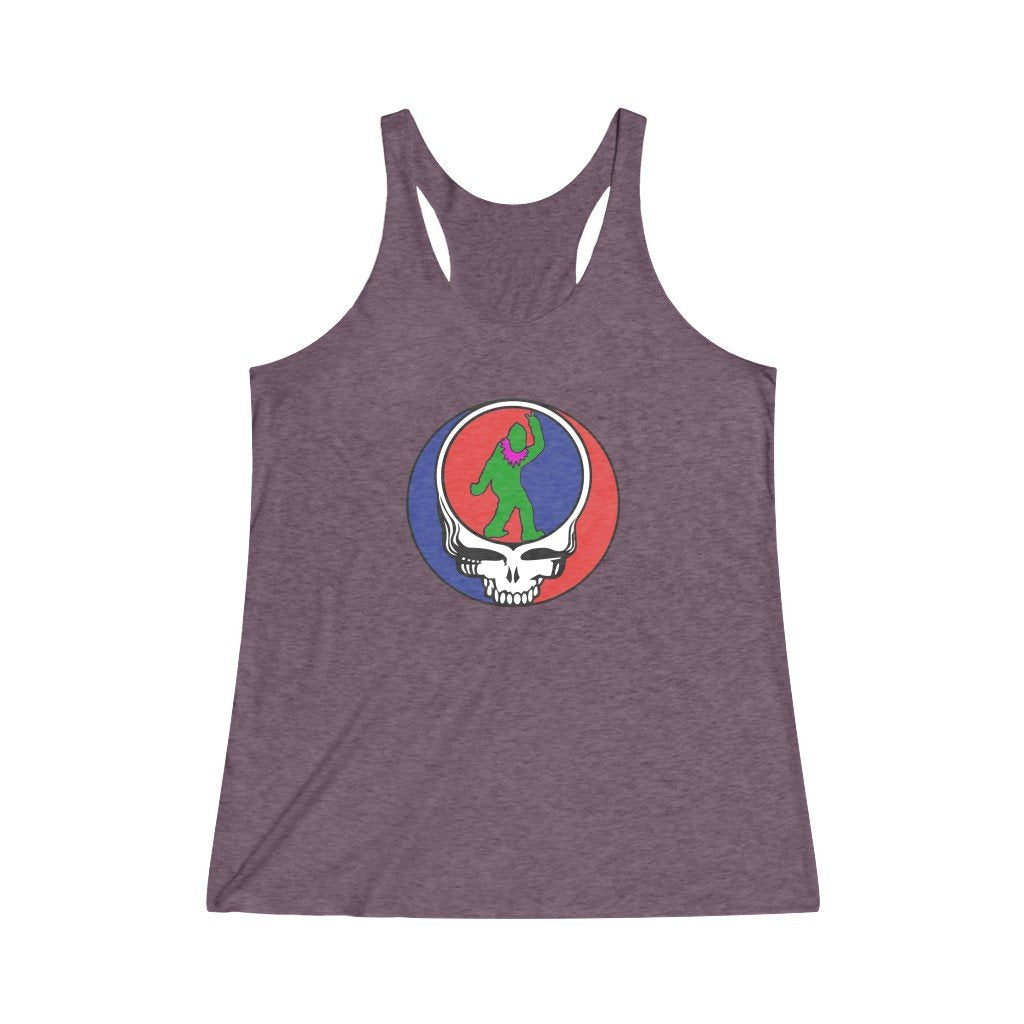 Peace Squatch Color-Women's Tri-Blend Racerback Tank-Printify-dead threads,DTG,Slim fit,Tank Tops,Women's Clothing