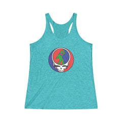 Peace Squatch Color-Women's Tri-Blend Racerback Tank-Printify-dead threads,DTG,Slim fit,Tank Tops,Women's Clothing