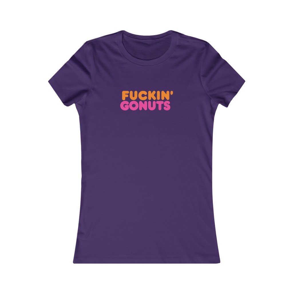 F*!kin Gonuts - Women's-Printify-Cotton,Crew neck,Dead Threads,DTG,Phish Phashions,Slim fit,T-shirts,Twisted,Women's Clothing