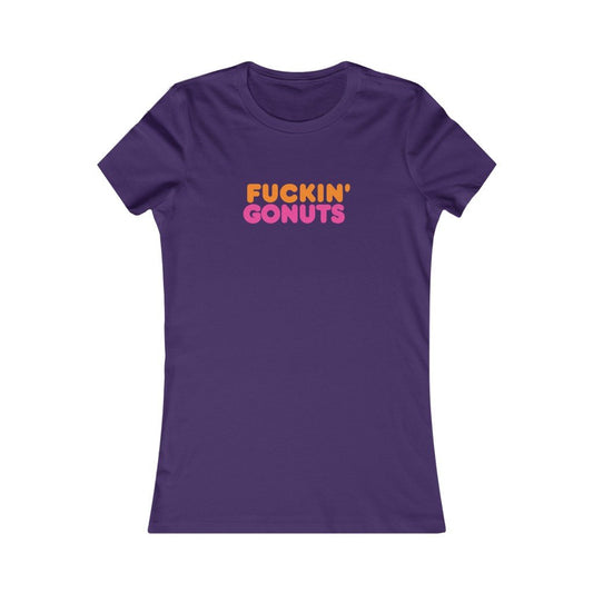 F*!kin Gonuts - Women's-Printify-Cotton,Crew neck,Dead Threads,DTG,Phish Phashions,Slim fit,T-shirts,Twisted,Women's Clothing