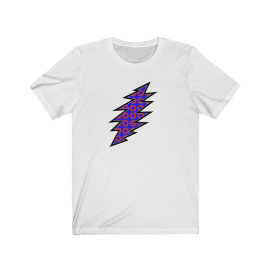 LIGHTNING BOLT WITH DONUTS-Printify-Cotton,Crew neck,DEAD THREADS,DTG,GRATEFUL DEAD,LIGHTNING BOLT,Men's Clothing,PHISH,PHISH PHASHIONS,Regular fit,T-shirts,Unisex,Women's Clothing