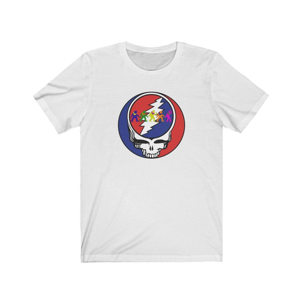 DANCING SQUATCHES-Printify-BIG FOOOT,BOB WEIR,BOBBY,Cotton,Crew neck,DEAD,DEAD & CO.,DEAD THREADS,DTG,GRATEFUL DEAD,JERRY,JERRY GARCIA,Men's Clothing,Regular fit,SQUATCH,T-shirts,Unisex,Women's Clothing